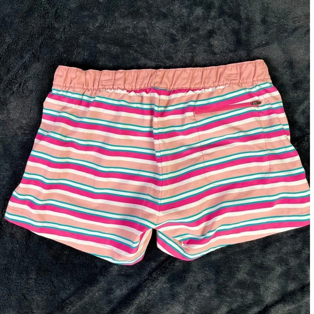 The‎ North Face Retro Women's Athletic Shorts XL Pink Striped Activewear